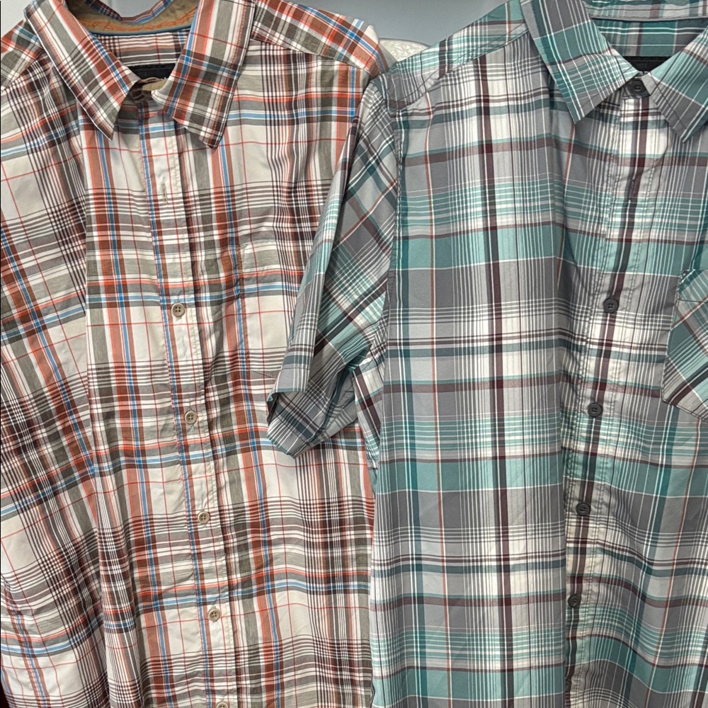 Men's Plaid Button-Down Shirt - Multicolor- large Marmot, 2 shirts $50